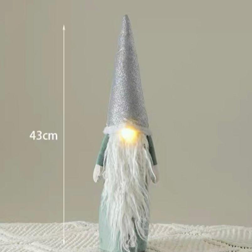 Nordic Christmas Gnomes Elves Dolls Ornaments Decors with Led Lights