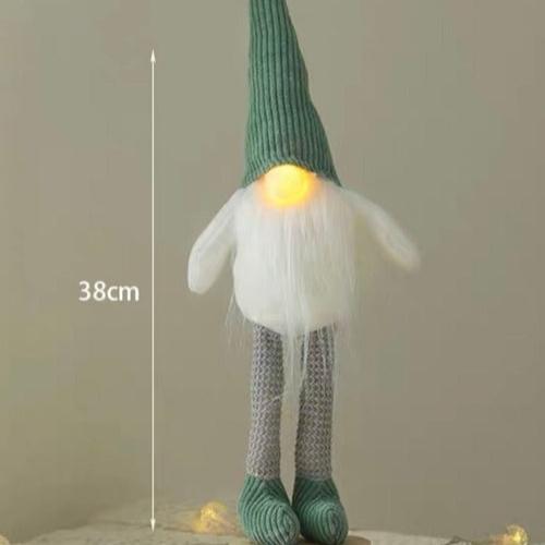 Nordic Christmas Gnomes Elves Dolls Ornaments Decors with Led Lights