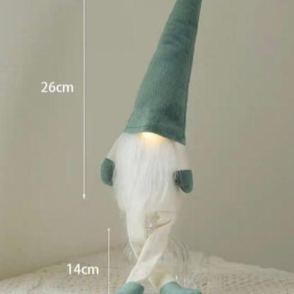 Nordic Christmas Gnomes Elves Dolls Ornaments Decors with Led Lights