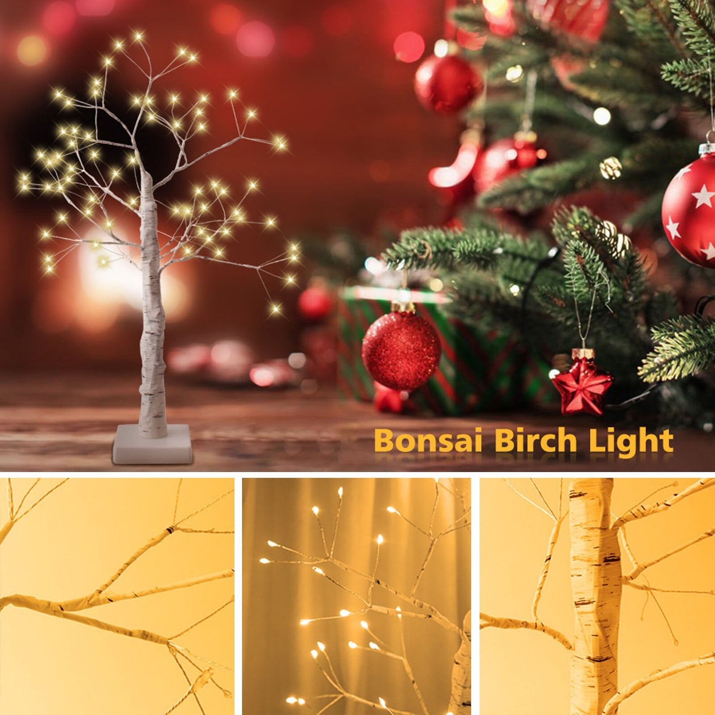 144/108 LED Night Lamp Christmas Tree led lights for bedroom 3D Desk