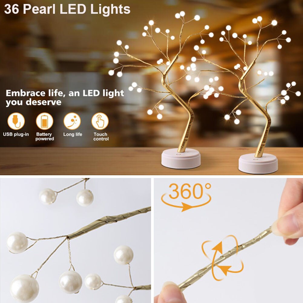 144/108 LED Night Lamp Christmas Tree led lights for bedroom 3D Desk