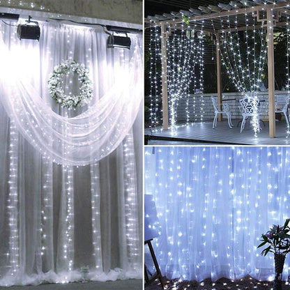 New 18M x 3M 1800-LED Warm White Light Romantic Christmas Wedding