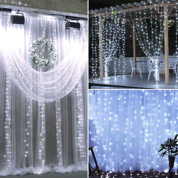 New 18M x 3M 1800-LED Warm White Light Romantic Christmas Wedding