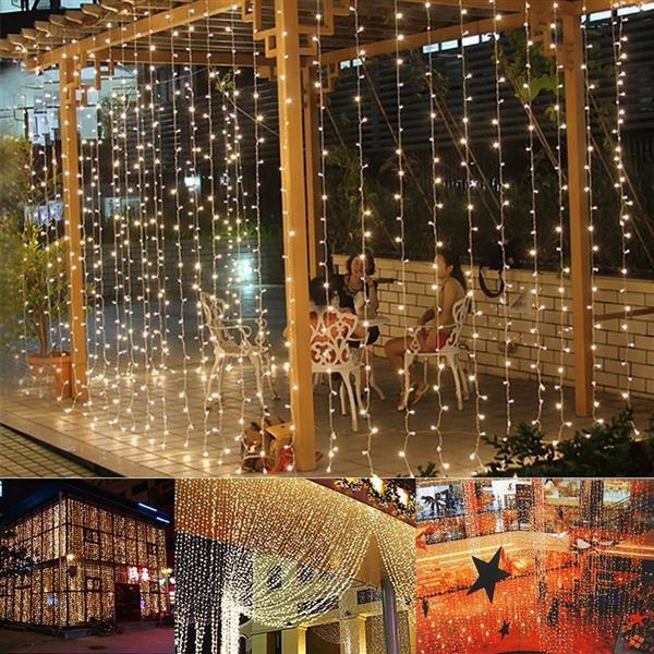 3M x 3M 300-LED Warm White Light Romantic Christmas Wedding Outdoor